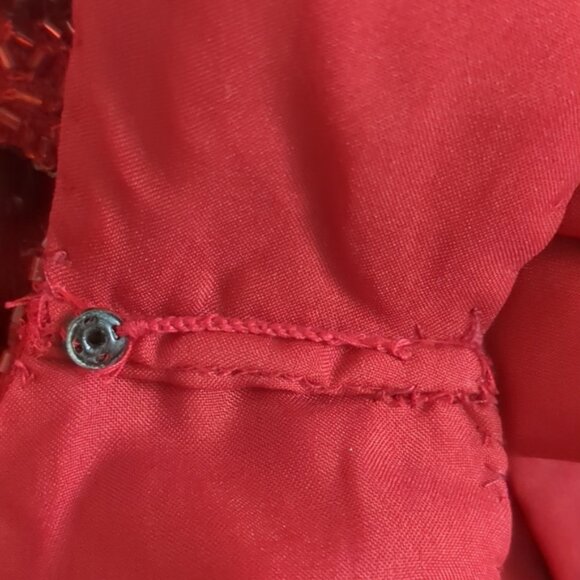 JMD NEW YORK 🔴Red Beaded Sleeveless Blouse - M - Picture 8 of 9